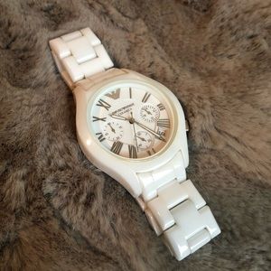 Emporio Armani - white ceramic watch